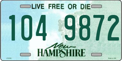 NH license plate 1049872