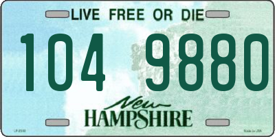 NH license plate 1049880