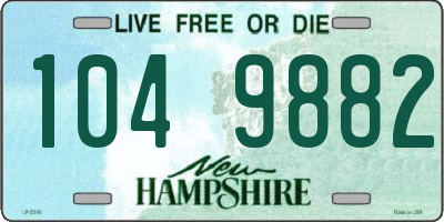 NH license plate 1049882