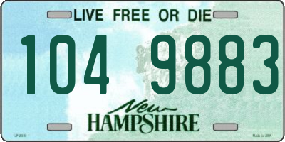 NH license plate 1049883