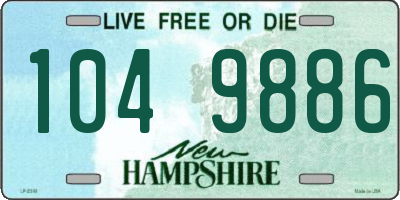 NH license plate 1049886