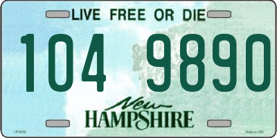 NH license plate 1049890