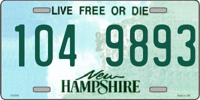 NH license plate 1049893