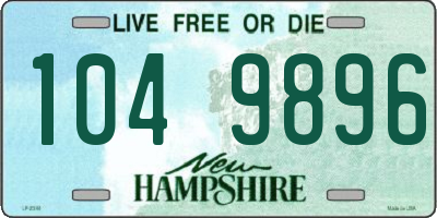 NH license plate 1049896