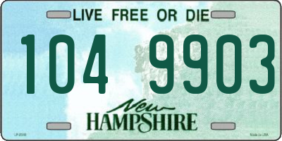 NH license plate 1049903