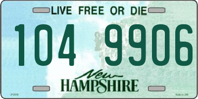NH license plate 1049906