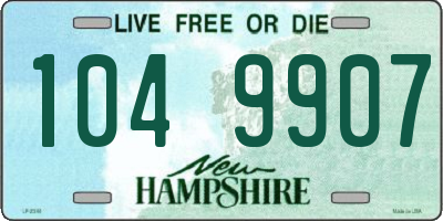 NH license plate 1049907