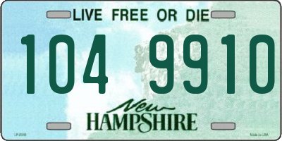 NH license plate 1049910