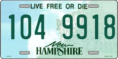 NH license plate 1049918