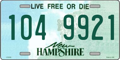 NH license plate 1049921