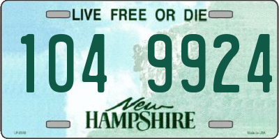 NH license plate 1049924