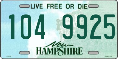 NH license plate 1049925