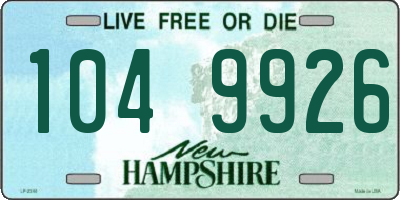 NH license plate 1049926