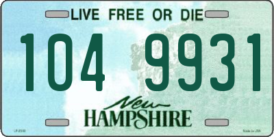NH license plate 1049931
