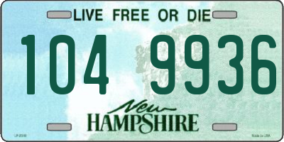 NH license plate 1049936