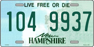 NH license plate 1049937