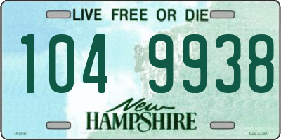 NH license plate 1049938