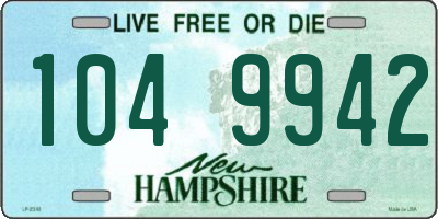 NH license plate 1049942