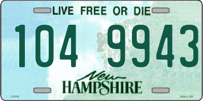 NH license plate 1049943