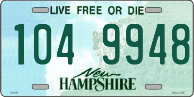 NH license plate 1049948
