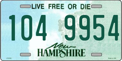 NH license plate 1049954