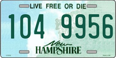 NH license plate 1049956