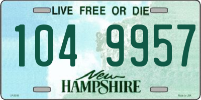 NH license plate 1049957