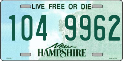 NH license plate 1049962