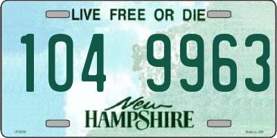NH license plate 1049963