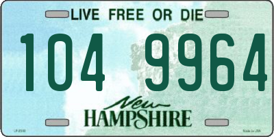 NH license plate 1049964