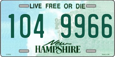 NH license plate 1049966