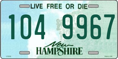 NH license plate 1049967
