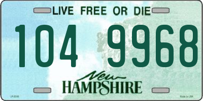 NH license plate 1049968