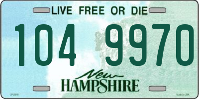 NH license plate 1049970