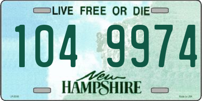NH license plate 1049974