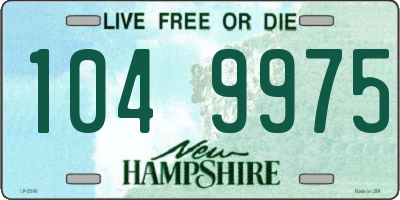 NH license plate 1049975