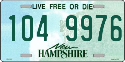 NH license plate 1049976