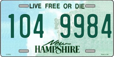 NH license plate 1049984