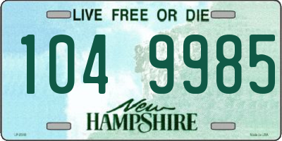 NH license plate 1049985
