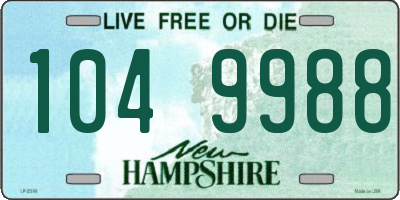 NH license plate 1049988