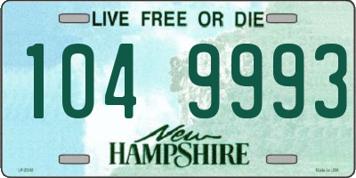 NH license plate 1049993