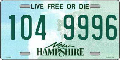 NH license plate 1049996