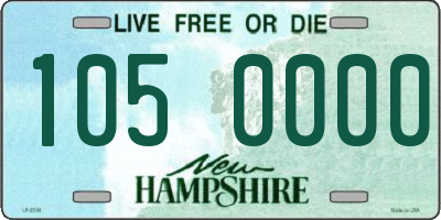 NH license plate 1050000