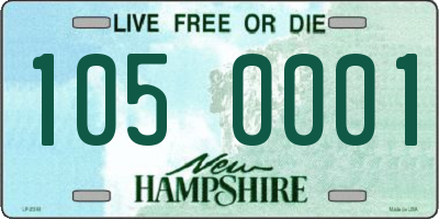 NH license plate 1050001