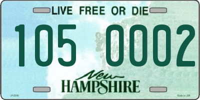 NH license plate 1050002