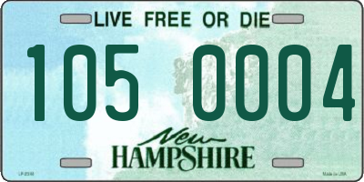 NH license plate 1050004