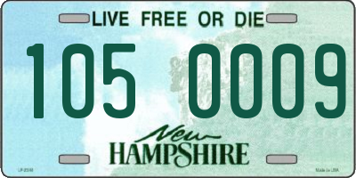 NH license plate 1050009