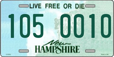 NH license plate 1050010