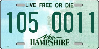 NH license plate 1050011