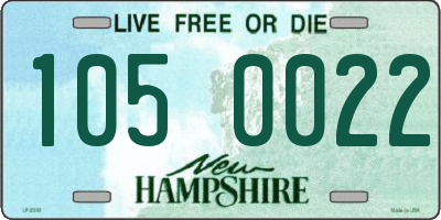 NH license plate 1050022